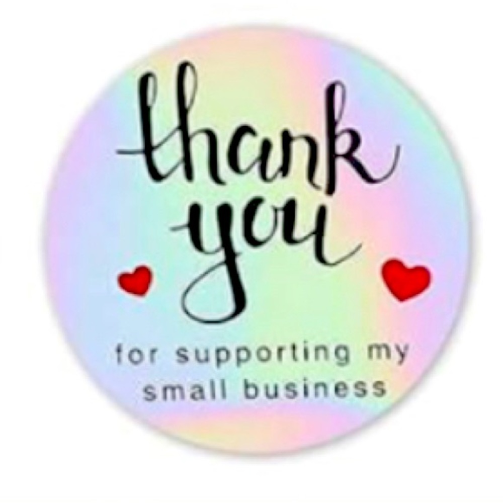 100 1-inch Thank You for Supporting My Business Stickers, Supplies
